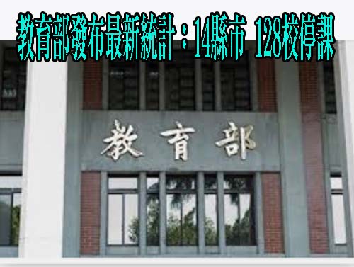 教育部發布最新統計：14縣市、128校停課