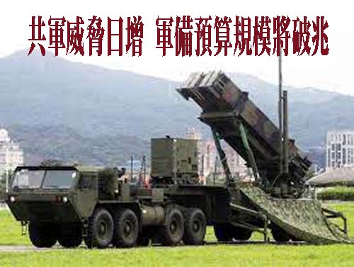 共軍威脅日增 軍備預算規模將破兆
