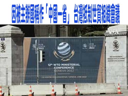 因被主辦國稱作「中國一省」 台灣抵制世貿組織會議