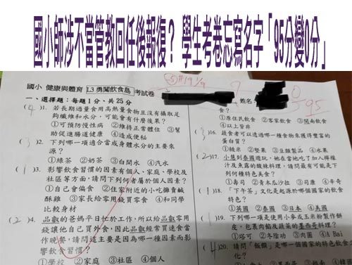 潭子某國小導師被控霸凌學生後變本加厲 校方：已調整職務