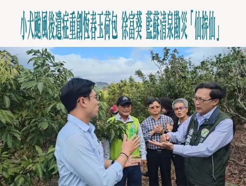小犬颱風後遺症重創恆春玉荷包 徐富葵、藍蘇清泉勘災「仙拚仙」