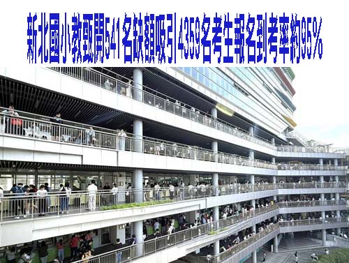 新北國小教甄開541名缺額吸引4359名考生報名到考率約95％