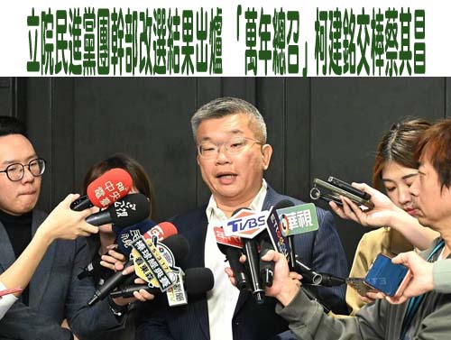 立院民進黨團幹部改選結果出爐 「萬年總召」柯建銘交棒蔡其昌