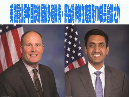 美議員批評中國涉嫌操縱多邊機構，將台灣排除在喀麥隆WTO部長會議之外