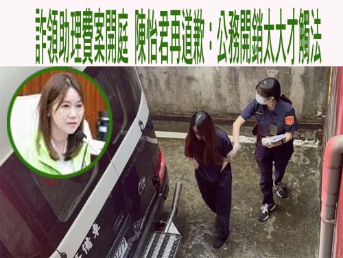 詐領助理費案開庭 陳怡君再道歉：公務開銷太大才觸法
