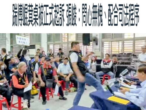踹傅崐萁桌被正式起訴 張峻：問心無愧、配合司法程序