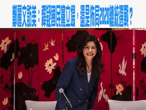 鄭麗文訪美：釋疑國民黨立場，還是佈局2028總統選戰？